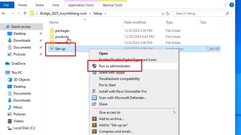 Adobe Bridge 2025: Ai Cũng Cài Đặt Được 11 Chạy file Set-up bằng quyền Admin