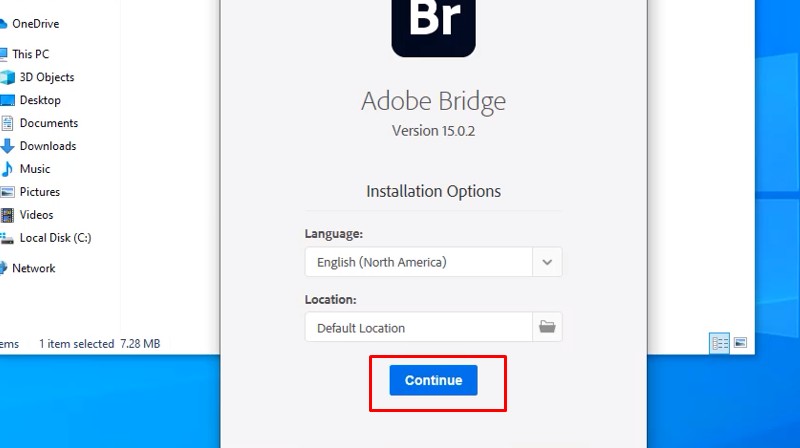 Adobe Bridge 2025: Ai Cũng Cài Đặt Được 12 Bấm Continue