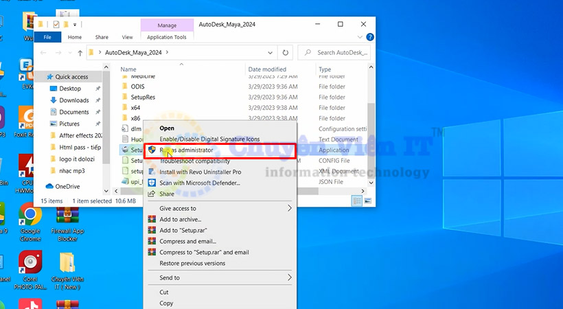 Khởi chạy file Set Up như hình.