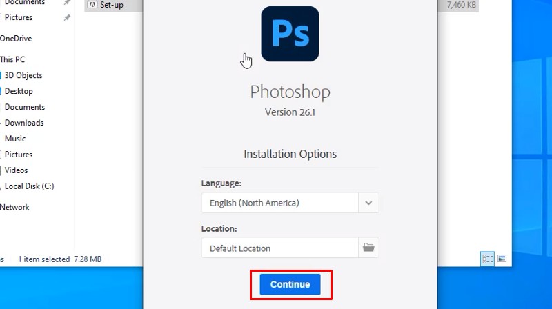 Adobe Photoshop 2025: Cài Đặt Dễ Và Nhanh 12 Bấm continue