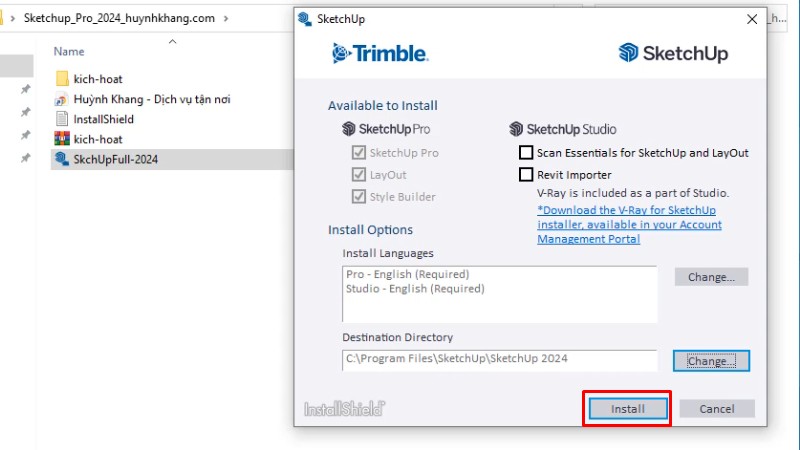 Sketchup 2024: Hướng Dẫn Cài Đặt Chi Tiết, Nhanh Chóng Nhất 12 Bấm Install