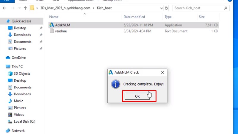3Ds Max 2025: Hình Ảnh Hướng Dẫn Cài Đặt Chi Tiết 19 Bấm ok