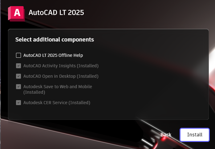 Tick vào tính năng cần dùng và nhấn Install để bắt đầu cài đặt Tick vào tính năng cần dùng và nhấn Install để bắt đầu cài đặt