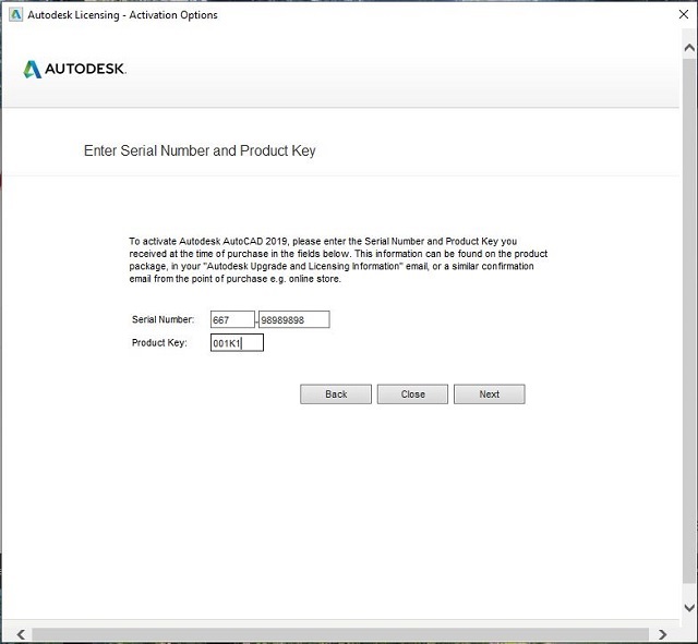 Nhập vào ô Product Key và Serial number, sau đó bấm chọn vào “Next” Nhập vào ô Product Key và Serial number, sau đó bấm chọn vào “Next”