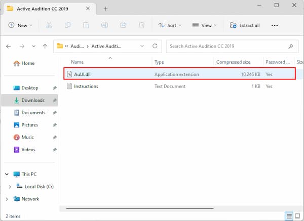 adobe audition cc 2019 Copy file "AuUI.dll" trong thư mục cr@ck