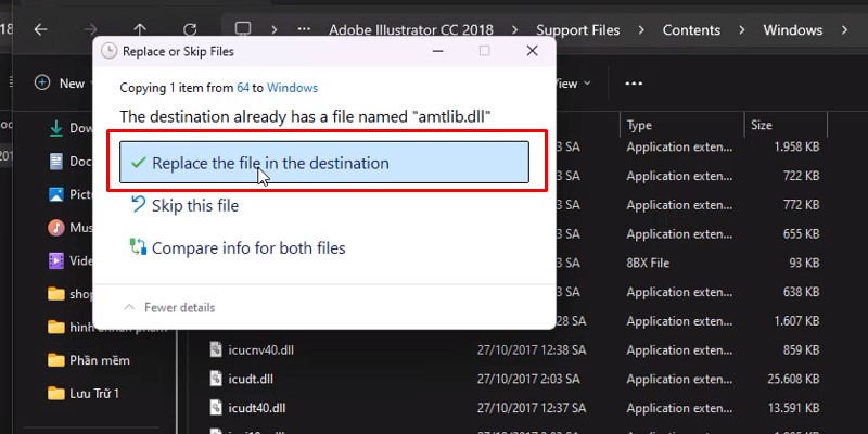 Adobe Illustrator 2018 Phiên Bản Ổn Định 21 ấm vào Replace the file...
