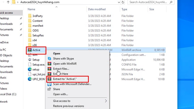 Tải AutoCad 2024: Hướng Dẫn Cài Đặt Thành Công 15 Giải nén thư mục Active