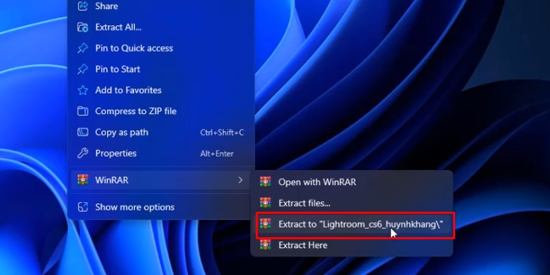 Lightroom CS6 Hướng Dẫn Cài Đặt Chi Tiết 10 giải nén phần mềm Adobe lightroom cs6