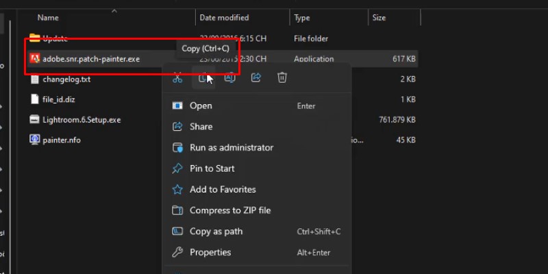 Lightroom CS6 Hướng Dẫn Cài Đặt Chi Tiết 21 Coppy file như hình