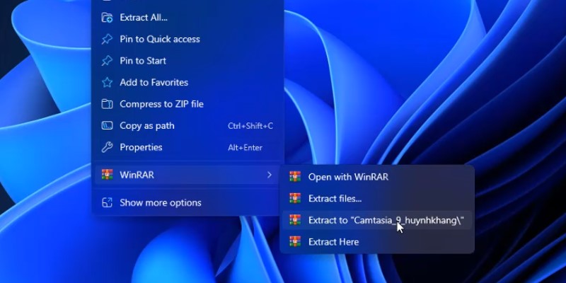 giải nén phần mềm camtasia 9