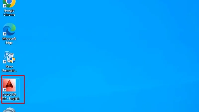 Mở phần mềm Autocad 2014