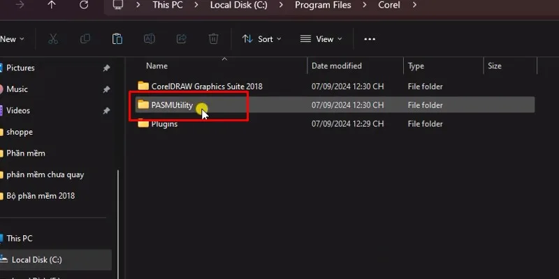 Cài Đặt CorelDRAW 2018 - Hướng Dẫn Đầy Đủ 28 vào thư mục PASMUTILITY