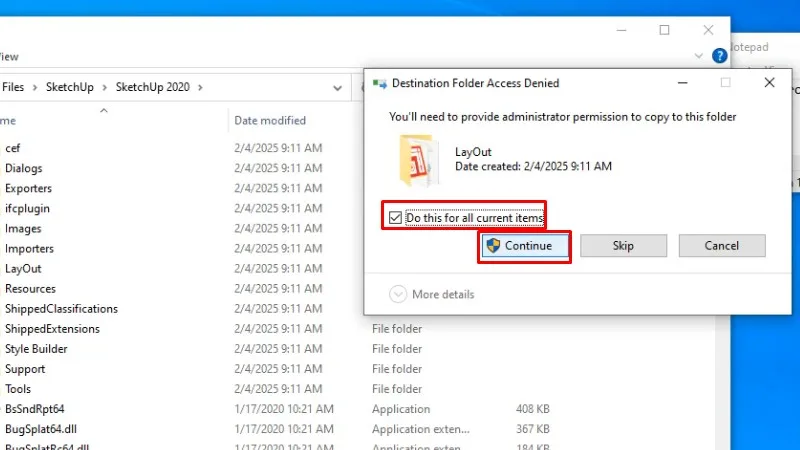Sketchup 2020: Chỉ Bạn Cài Đặt Chi Tiết 23 Tích chọn và bấm Continue hoàn thành cài đặt