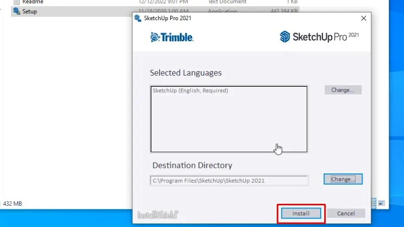 Sketchup 2021 Cài Đặt Chỉ 3 Phút 13 Nhấn Install