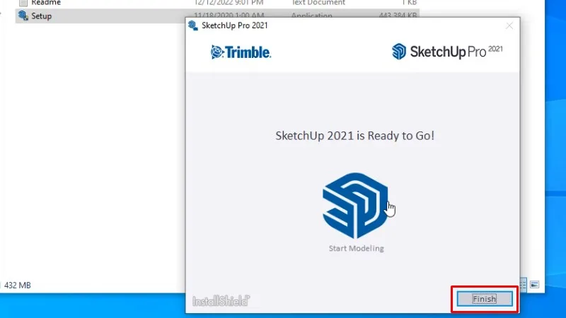Sketchup 2021 Cài Đặt Chỉ 3 Phút 14 Nhấn Finish